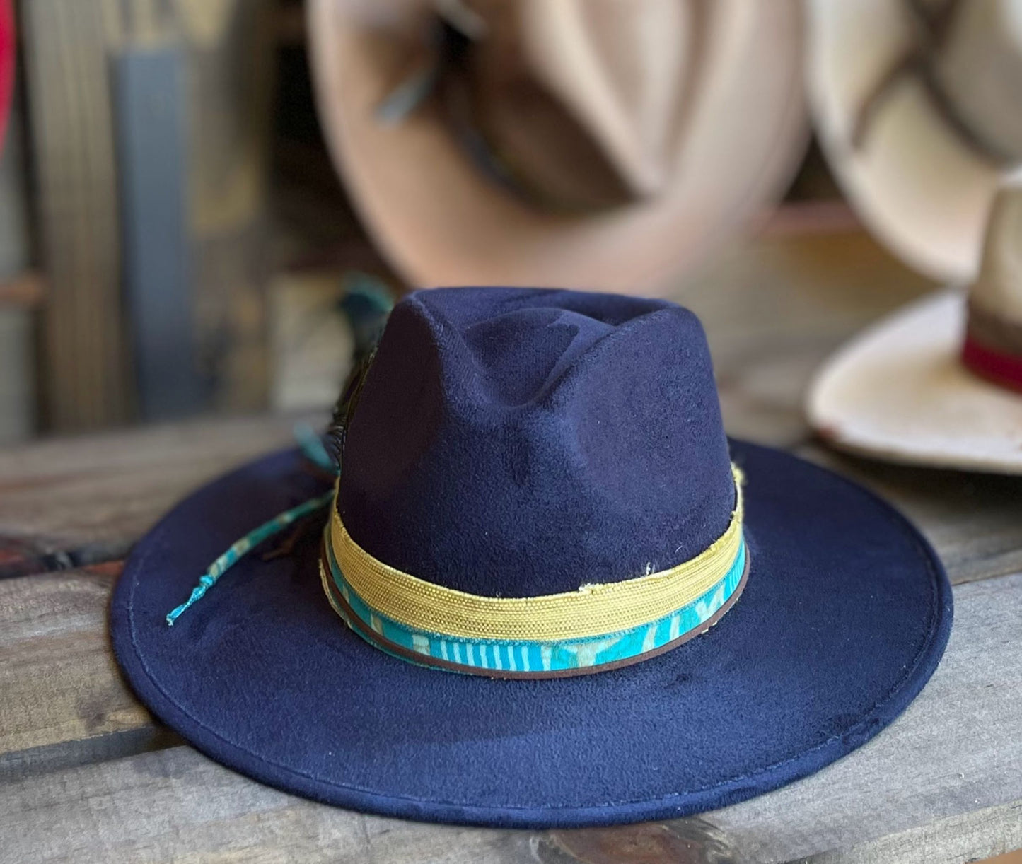 The Beckville - Navy Flat Brim