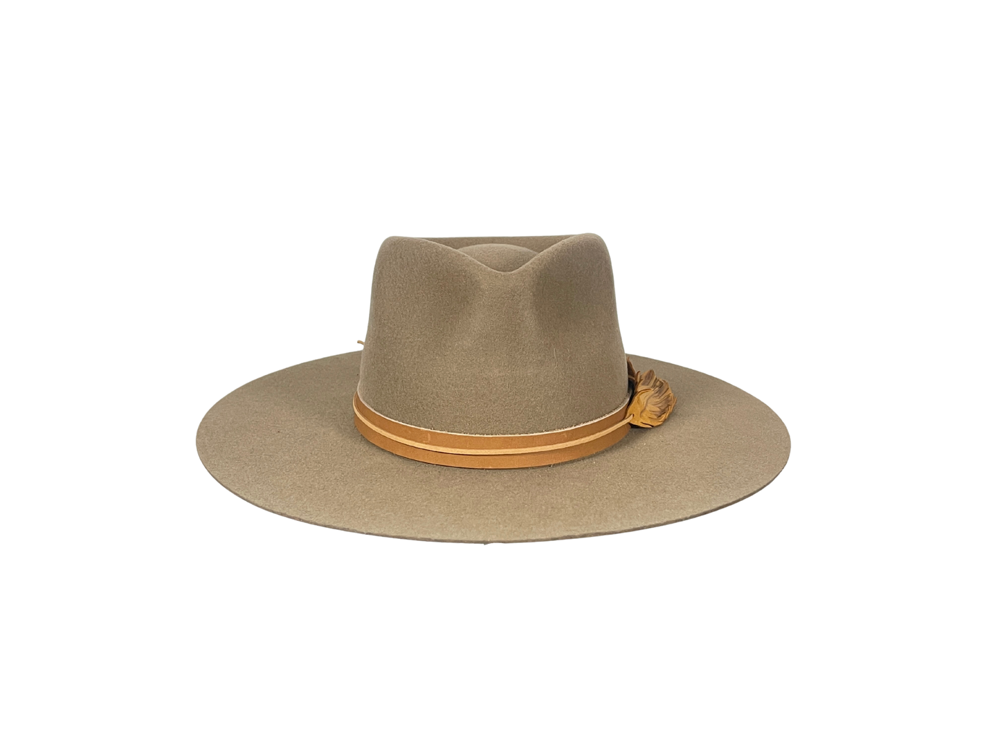 The Burke - Tan Flat Brim