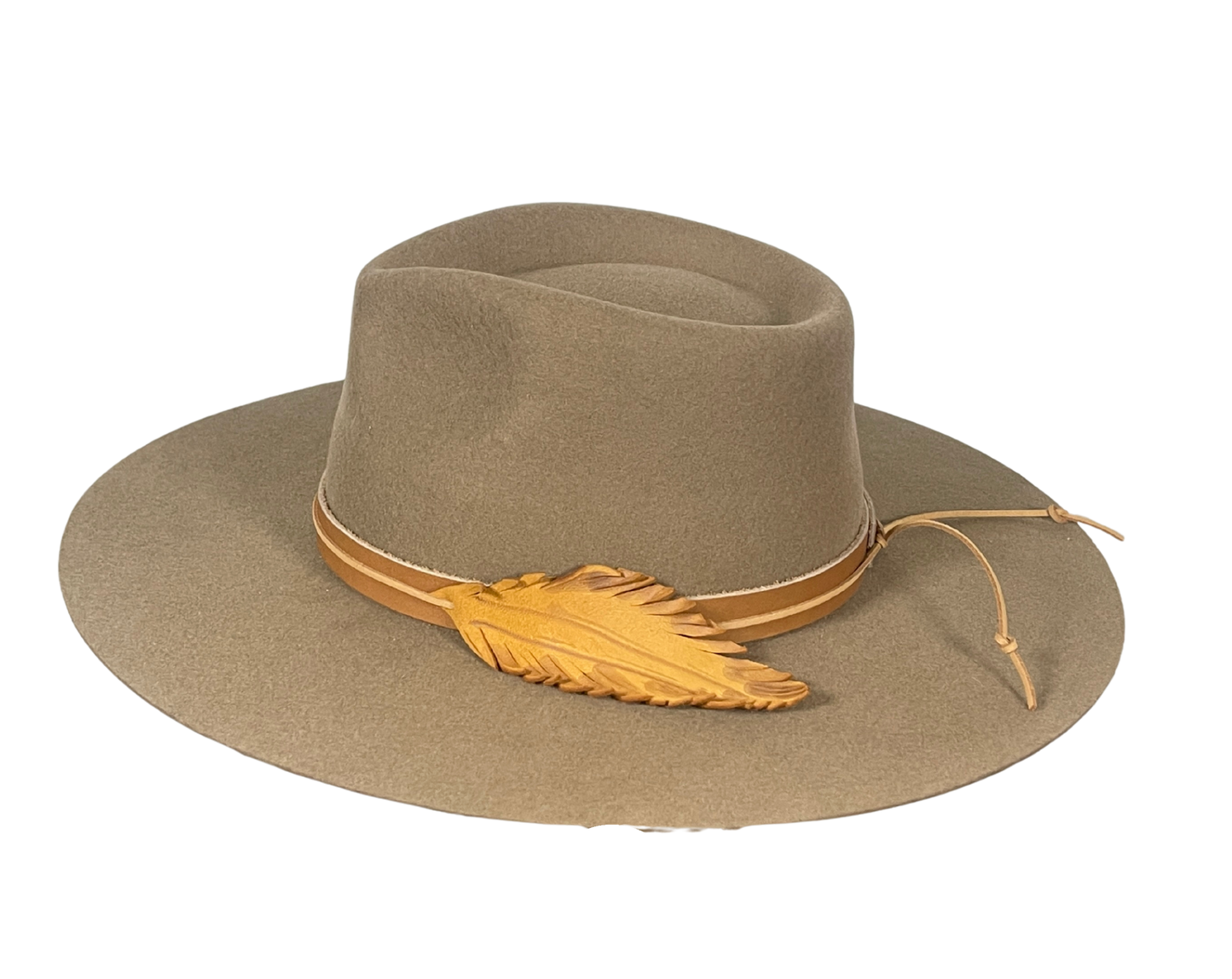 The Burke - Tan Flat Brim