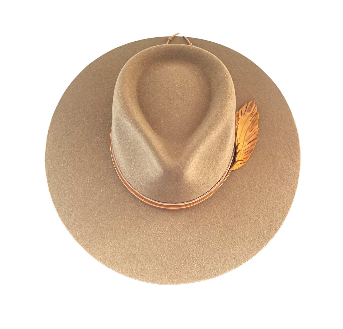 The Burke - Tan Flat Brim