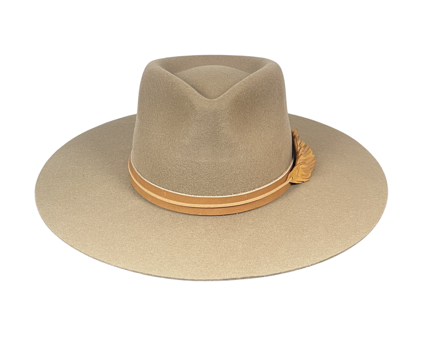 The Burke - Tan Flat Brim
